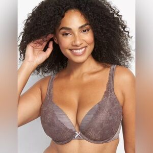 Cacique Smooth Boost Plunge Bra with Lace